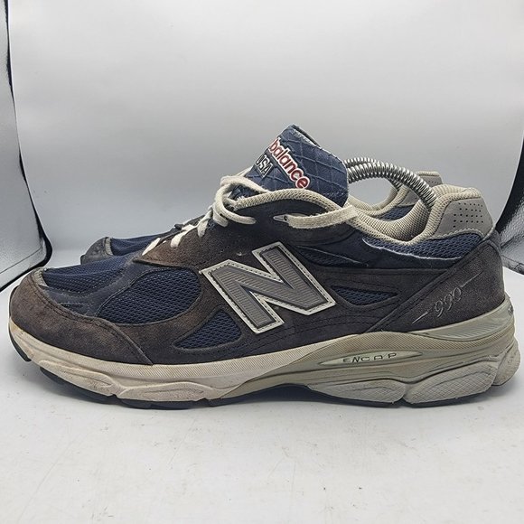 New Balance 990 Mens 11 Blue Sneakers Shoes Athletic Low Top Lace Up USA M990NV3 main image 9
